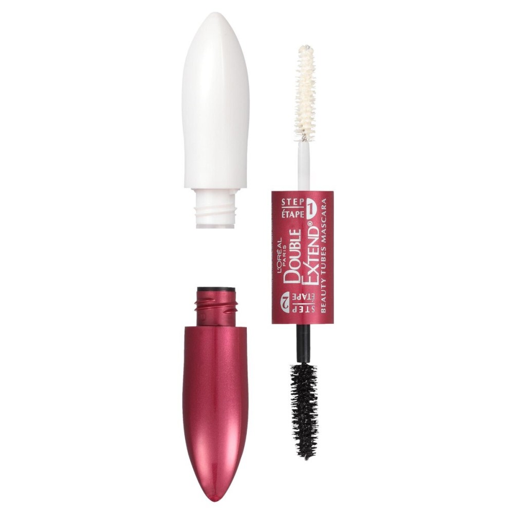 L\'Oreal Paris Makeup Double Extend Tubing Mascara, Lengthening 2 Step Mascara, Smudgeproof, Black L\'Oreal Paris Makeup Double Extend Tubing Mascara, Lengthening 2 Step Mascara, Smudgeproof, Black