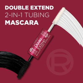 L\'Oreal Paris Makeup Double Extend Tubing Mascara, Lengthening 2 Step Mascara, Smudgeproof, Black L\'Oreal Paris Makeup Double Extend Tubing Mascara, Lengthening 2 Step Mascara, Smudgeproof, Black