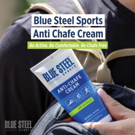 Blue Steel Sports Anti Chafe Cream | Long lasting Chafing Protection | Water & Sweat Resistant | Non Sticky & Non Greasy | Non Staining| Whole Body Protection | Gentle on Sensitive Skin