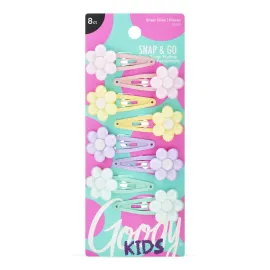 Goody Kids Mini Epoxy Contour Snap Clips - 8 Count, Daisy Charm - Just Snap Into Place - Suitable for All Hair Types - Pain-Free Hair Accessories for Women and Girls - All Day Comfort Goody Kids Mini Epoxy Contour Snap Clips - 8 Count, Daisy Charm - Just Snap Into Place - Suitable for All Hair Types - Pain-Free Hair Accessories for Women and Girls - All Day Comfort