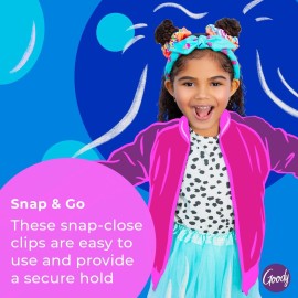 Goody Kids Mini Epoxy Contour Snap Clips - 8 Count, Daisy Charm - Just Snap Into Place - Suitable for All Hair Types - Pain-Free Hair Accessories for Women and Girls - All Day Comfort
