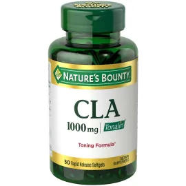 Nature\'s Bounty Tonalin Pills and Dietary Supplement, Diet and Body Support, 1000 mg, 50 Rapid Release Softgels