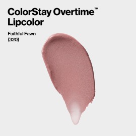 Revlon Liquid Lipstick with Clear Lip Gloss, ColorStay Overtime Lipcolor, Dual Ended with Vitamin E, 320 Faithful Fawn, 0.07 Fl Oz Revlon Liquid Lipstick with Clear Lip Gloss, ColorStay Overtime Lipcolor, Dual Ended with Vitamin E, 320 Faithful Fawn, 0.07 Fl Oz