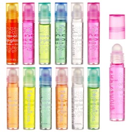 Expressions girl 12pc Roll On Lip Gloss Set with Carrying Case, Glossy Lip Make-up for Kids and Teens - Fruity Flavors, Non Toxic, Kid Friendly, Party Gift, Best Friends Expressions girl 12pc Roll On Lip Gloss Set with Carrying Case, Glossy Lip Make-up for Kids and Teens - Fruity Flavors, Non Toxic, Kid Friendly, Party Gift, Best Friends