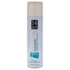 Salon Grafix Shaping Hair Spray Super Hold - Flexible and Brushable - Hairspray for Women and Men - Professional Quality Results - Unscented - 10 oz Salon Grafix Shaping Hair Spray Super Hold - Flexible and Brushable - Hairspray for Women and Men - Professional Quality Results - Unscented - 10 oz