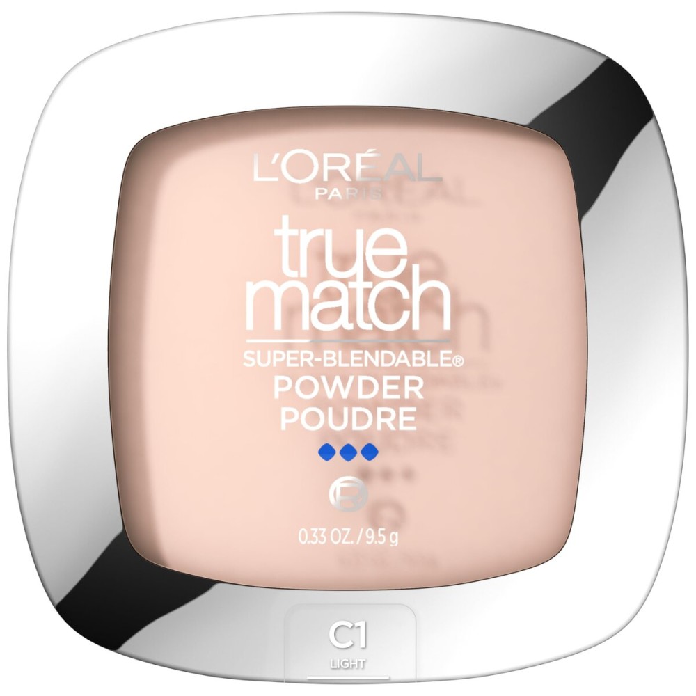 L\'Oreal Paris True Match Super Blendable Oil Free Powder Foundation, C1 Light, 0.33 oz, Packaging May Vary
