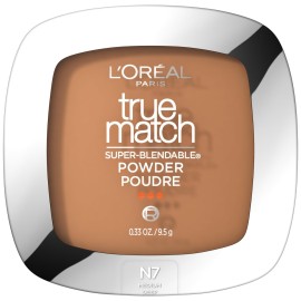 L\'Oreal Paris True Match Super Blendable Oil Free Foundation Powder, N7 Medium Deep, 0.33 oz, Packaging May Vary