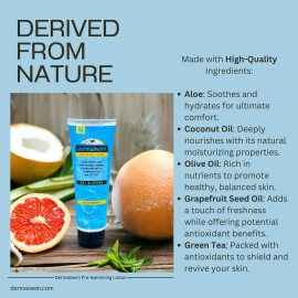 DERMASWIM Pre-Swim Lotion for Chlorine Protection - 8 fl oz | 97.5% Natural & Paraben-Free | Vitamin-Enriched with Aloe & Green Tea | Shields & Moisturizes Skin Before Swimming in Pools or Hot Tubs