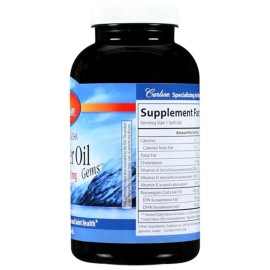 Carlson - Cod Liver Oil Gems, Super 1000 mg, 250 mg Omega-3s, 400 IU (10 mcg) Vitamin D3, Wild Caught Norwegian Arctic Cod Liver Oil, Nordic Fish Oil Capsules, 250 Softgels