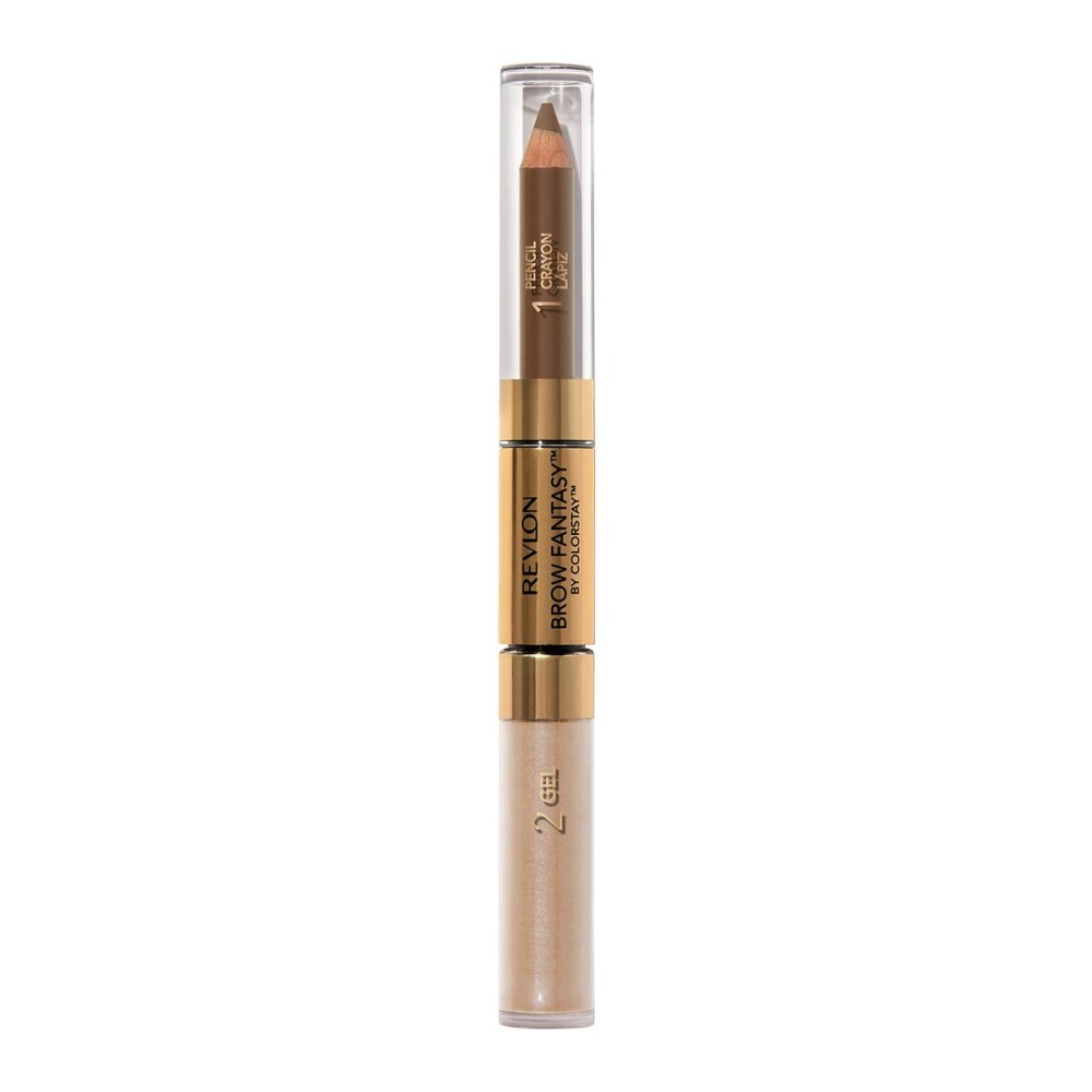 Revlon Eyebrow Gel & Pencil, ColorStay Brow Fantasy 2-in-1 Eye Makeup, Longwearing with Precision Tip, 104 Dark Blonde, 0.04 Oz Revlon Eyebrow Gel & Pencil, ColorStay Brow Fantasy 2-in-1 Eye Makeup, Longwearing with Precision Tip, 104 Dark Blonde, 0.04 Oz
