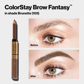 Revlon Eyebrow Gel & Pencil, ColorStay Brow Fantasy 2-in-1 Eye Makeup, Longwearing with Precision Tip, 104 Dark Blonde, 0.04 Oz Revlon Eyebrow Gel & Pencil, ColorStay Brow Fantasy 2-in-1 Eye Makeup, Longwearing with Precision Tip, 104 Dark Blonde, 0.04 Oz