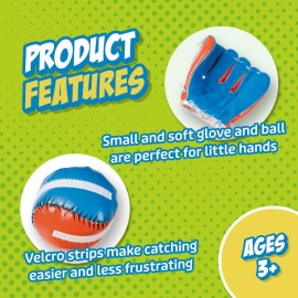 Get Outside Go! Easy Catch Ball & Glove Set Super Sport Outdoor Active Play Baseball by Toysmith (Packaging May Vary) Small Get Outside Go! Easy Catch Ball & Glove Set Super Sport Outdoor Active Play Baseball by Toysmith (Packaging May Vary) Small