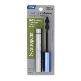 Neutrogena Healthy Volume Lash-Plumping Waterproof Mascara, Volumizing and Conditioning Mascara with Olive Oil to Build Fuller Lashes, Clump-, Smudge- and Flake-Free, Black/Brown 08, 0.21 oz Neutrogena Healthy Volume Lash-Plumping Waterproof Mascara, Volumizing and Conditioning Mascara with Olive Oil to Build Fuller Lashes, Clump-, Smudge- and Flake-Free, Black/Brown 08, 0.21 oz