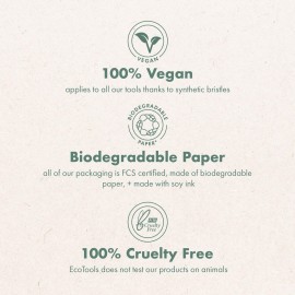 EcoTools Retractable Face Makeup Brush, Kabuki Brush for Foundation, Blush, Bronzer, & Powder, Travel Friendly & Perfect for On The Go, Eco Friendly, Synthetic & Cruelty Free Bristles, 1 Count EcoTools Retractable Face Makeup Brush, Kabuki Brush for Foundation, Blush, Bronzer, & Powder, Travel Friendly & Perfect for On The Go, Eco Friendly, Synthetic & Cruelty Free Bristles, 1 Count