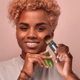 EcoTools Retractable Face Makeup Brush, Kabuki Brush for Foundation, Blush, Bronzer, & Powder, Travel Friendly & Perfect for On The Go, Eco Friendly, Synthetic & Cruelty Free Bristles, 1 Count EcoTools Retractable Face Makeup Brush, Kabuki Brush for Foundation, Blush, Bronzer, & Powder, Travel Friendly & Perfect for On The Go, Eco Friendly, Synthetic & Cruelty Free Bristles, 1 Count