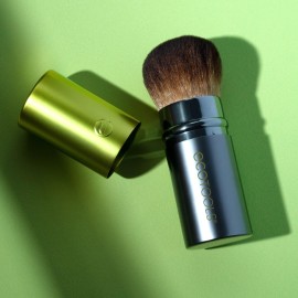 EcoTools Retractable Face Makeup Brush, Kabuki Brush for Foundation, Blush, Bronzer, & Powder, Travel Friendly & Perfect for On The Go, Eco Friendly, Synthetic & Cruelty Free Bristles, 1 Count EcoTools Retractable Face Makeup Brush, Kabuki Brush for Foundation, Blush, Bronzer, & Powder, Travel Friendly & Perfect for On The Go, Eco Friendly, Synthetic & Cruelty Free Bristles, 1 Count