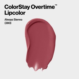 Revlon Liquid Lipstick with Clear Lip Gloss, ColorStay Overtime Lipcolor, Dual Ended with Vitamin E, 380 Always Sienna, 0.07 Fl Oz Revlon Liquid Lipstick with Clear Lip Gloss, ColorStay Overtime Lipcolor, Dual Ended with Vitamin E, 380 Always Sienna, 0.07 Fl Oz