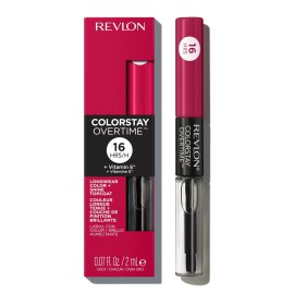 Revlon Liquid Lipstick with Clear Lip Gloss, ColorStay Overtime Lipcolor, Dual Ended with Vitamin E, 010 Non-Stop Cherry, 0.07 Fl Oz Revlon Liquid Lipstick with Clear Lip Gloss, ColorStay Overtime Lipcolor, Dual Ended with Vitamin E, 010 Non-Stop Cherry, 0.07 Fl Oz
