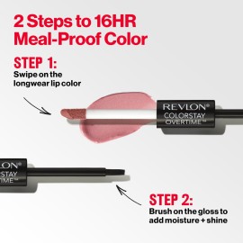Revlon Liquid Lipstick with Clear Lip Gloss, ColorStay Overtime Lipcolor, Dual Ended with Vitamin E, 280 Stay Currant, 0.07 Fl Oz Revlon Liquid Lipstick with Clear Lip Gloss, ColorStay Overtime Lipcolor, Dual Ended with Vitamin E, 280 Stay Currant, 0.07 Fl Oz