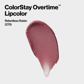 Revlon Liquid Lipstick with Clear Lip Gloss, ColorStay Overtime Lipcolor, Dual Ended with Vitamin E, 270 Relentless Raisin, 0.07 Fl Oz Revlon Liquid Lipstick with Clear Lip Gloss, ColorStay Overtime Lipcolor, Dual Ended with Vitamin E, 270 Relentless Raisin, 0.07 Fl Oz