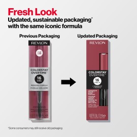 Revlon Liquid Lipstick with Clear Lip Gloss, ColorStay Overtime Lipcolor, Dual Ended with Vitamin E, 270 Relentless Raisin, 0.07 Fl Oz Revlon Liquid Lipstick with Clear Lip Gloss, ColorStay Overtime Lipcolor, Dual Ended with Vitamin E, 270 Relentless Raisin, 0.07 Fl Oz