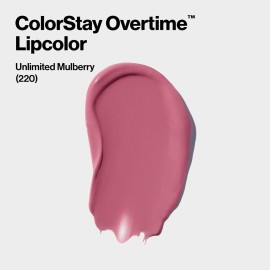 Revlon Liquid Lipstick with Clear Lip Gloss, ColorStay Overtime Lipcolor, Dual Ended with Vitamin E, 220 Unlimited Mulberry, 0.07 Fl Oz Revlon Liquid Lipstick with Clear Lip Gloss, ColorStay Overtime Lipcolor, Dual Ended with Vitamin E, 220 Unlimited Mulberry, 0.07 Fl Oz