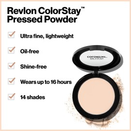 Revlon ColorStay Pressed Powder Face Makeup, Longwearing, Fragrance-Free, Noncomedogenic, 830 Light Medium, 0.3 oz Revlon ColorStay Pressed Powder Face Makeup, Longwearing, Fragrance-Free, Noncomedogenic, 830 Light Medium, 0.3 oz