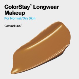 Revlon Liquid Foundation, ColorStay Face Makeup for Normal & Dry Skin, SPF 20, Longwear Medium-Full Coverage with Natural Finish, 400 Caramel, 1 fl oz Revlon Liquid Foundation, ColorStay Face Makeup for Normal & Dry Skin, SPF 20, Longwear Medium-Full Coverage with Natural Finish, 400 Caramel, 1 fl oz