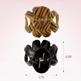 Scunci by Conair jaw claw clips - hair accessories for women - claw clips for thick hair - claw clip - Black & Tortoise- 2 Count Scunci by Conair jaw claw clips - hair accessories for women - claw clips for thick hair - claw clip - Black & Tortoise- 2 Count