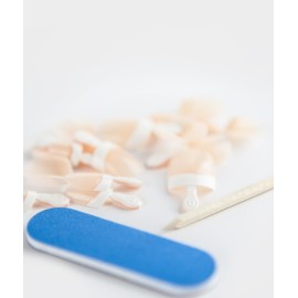 Kiss Everlasting French Nail Manicure, Chip-Free with Flexi-Fit Technology, Real Short, Endless, Nail Kit with Pink Nail Glue (Net Wt. 2 g / 0.07oz.), Mini File, Manicure Stick, and 28 Fake Nails