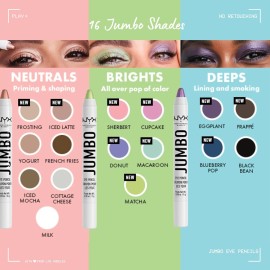 NYX PROFESSIONAL MAKEUP Jumbo Eye Pencil, Blendable Eyeshadow Stick & Eyeliner Pencil - Milk (White) NYX PROFESSIONAL MAKEUP Jumbo Eye Pencil, Blendable Eyeshadow Stick & Eyeliner Pencil - Milk (White)