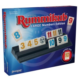 Pressman Rummikub Large Numbers Edition - The Original Rummy Tile Game Blue, 5