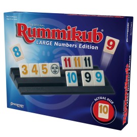 Pressman Rummikub Large Numbers Edition - The Original Rummy Tile Game Blue, 5