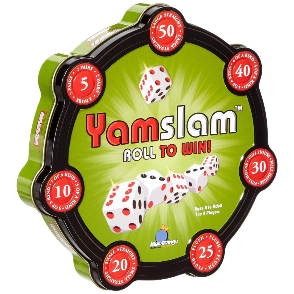 Tabletop Dice Game, Fast-Playing Strategy Party Game, for Kids Teens Adults Family Game Nights, Felt Lined Interior Poker Chips, 1 to 4 Players, Ages 8+, Yamslam by Blue Orange Games Tabletop Dice Game, Fast-Playing Strategy Party Game, for Kids Teens Adults Family Game Nights, Felt Lined Interior Poker Chips, 1 to 4 Players, Ages 8+, Yamslam by Blue Orange Games