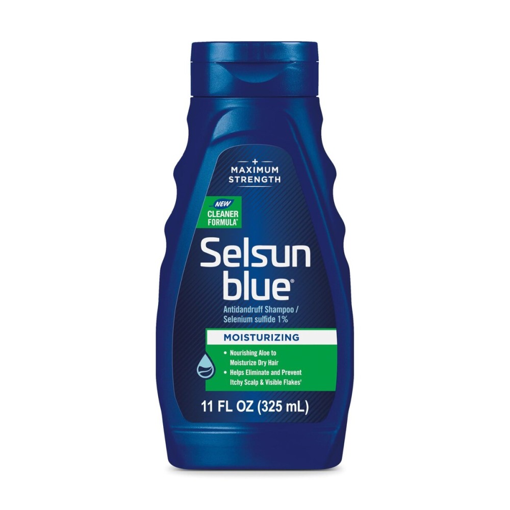 Selsun Blue Moisturizing Antidandruff Shampoo, Maximum Strength Scalp Treatment With Selenium Sulfide, 11 fl. oz. Selsun Blue Moisturizing Antidandruff Shampoo, Maximum Strength Scalp Treatment With Selenium Sulfide, 11 fl. oz.