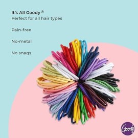 Goody Kids Ouchless Elastic Hair Ties - 40 Ct, Assorted Colors, 2MM Rubber Bands for Hair, Pain-Free Hair Accessories for Girls & Boys, Made for Long-Lasting Braids, Ponytails & More, For Fine Hair