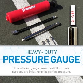 Franklin Sports Ball Pump Kit -7.4 - Perfect for Basketballs, Soccer Balls and More - Complete Hand Pump Kit with Needles, Flexible Hose, Air Pressure Gauge and Carry Bag Franklin Sports Ball Pump Kit -7.4 - Perfect for Basketballs, Soccer Balls and More - Complete Hand Pump Kit with Needles, Flexible Hose, Air Pressure Gauge and Carry Bag