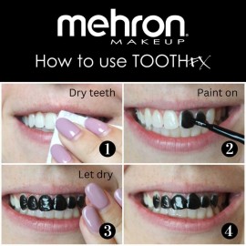 Mehron Makeup Tooth FX Nicotine | Temporary Yellow Tooth Paint | Perfect for Creating Fake Stained Teeth SFX & Rotten Teeth Makeup for Halloween, Cosplay, & Theatre .125 oz (4 ml) Mehron Makeup Tooth FX Nicotine | Temporary Yellow Tooth Paint | Perfect for Creating Fake Stained Teeth SFX & Rotten Teeth Makeup for Halloween, Cosplay, & Theatre .125 oz (4 ml)