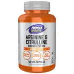 NOW Sports Nutrition, Arginine & Citrulline 500 mg/ 250 mg, Amino Acids, 120 Veg Capsules