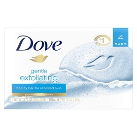 Dove Beauty Bar for Softer Skin Gentle Exfoliating More Moisturizing Than Bar Soap 3.75 oz 4 Bars