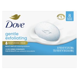 Dove Beauty Bar Soap 8 Bars Gentle Exfoliating, for Soft, Smooth Skin, Gently Renews Skin 3.75 oz Dove Beauty Bar Soap 8 Bars Gentle Exfoliating, for Soft, Smooth Skin, Gently Renews Skin 3.75 oz