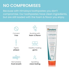 Himalaya Botanique Neem & Pomegranate Toothpaste, Mint Flavor - Fluoride Free Toothpaste Fights Plaque & for Fresh Breath - Vegan, Gluten Free, No SLS, No Artificial Flavors or Colors, 5.29 oz Himalaya Botanique Neem & Pomegranate Toothpaste, Mint Flavor - Fluoride Free Toothpaste Fights Plaque & for Fresh Breath - Vegan, Gluten Free, No SLS, No Artificial Flavors or Colors, 5.29 oz