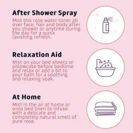 De La Cruz Rose Water Body Mist - Rosewater Spray for Face, Skin and Hair 8 fl oz (1 Bottles) De La Cruz Rose Water Body Mist - Rosewater Spray for Face, Skin and Hair 8 fl oz (1 Bottles)