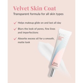 DHC Velvet Skin Coat, Mattifying Makeup Primer, Powder-Gel Formula, Minimizes look of pores, fine lines, and Imperfections, All skin types, Fragrance and Colorant Free, 0.52 oz. Net wt
