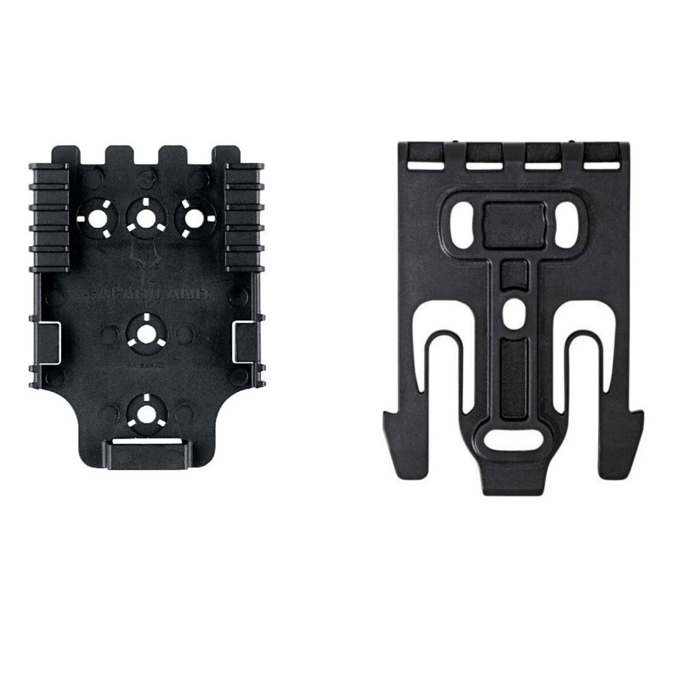 Safariland QLS 1-2 Quick Locking System Kit, Platform Attachment for Duty Holsters and Accessories with Locking Fork and Receiver Plate - Level 1 Retention, Black Safariland QLS 1-2 Quick Locking System Kit, Platform Attachment for Duty Holsters and Accessories with Locking Fork and Receiver Plate - Level 1 Retention, Black
