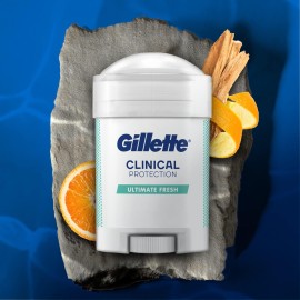 Gillette Clinical Antiperspirant and Deodorant for Men, 72hr Sweat & Odor Protection, Long Lasting Freshness, Anti-White Mark Technology, Soft Solid, Ultimate Fresh Scent, 2.6 oz Gillette Clinical Antiperspirant and Deodorant for Men, 72hr Sweat & Odor Protection, Long Lasting Freshness, Anti-White Mark Technology, Soft Solid, Ultimate Fresh Scent, 2.6 oz