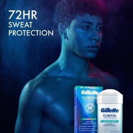Gillette Clinical Antiperspirant and Deodorant for Men, 72hr Sweat & Odor Protection, Long Lasting Freshness, Anti-White Mark Technology, Soft Solid, Ultimate Fresh Scent, 2.6 oz Gillette Clinical Antiperspirant and Deodorant for Men, 72hr Sweat & Odor Protection, Long Lasting Freshness, Anti-White Mark Technology, Soft Solid, Ultimate Fresh Scent, 2.6 oz