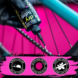 Muc-Off Dry Chain Lube, 4 fl oz - Bike Lube, Bike Chain Oil, Chain Wax for Dry Weather Conditions - Biodegradable Bike Lubricant and Bicycle Chain Oil Muc-Off Dry Chain Lube, 4 fl oz - Bike Lube, Bike Chain Oil, Chain Wax for Dry Weather Conditions - Biodegradable Bike Lubricant and Bicycle Chain Oil