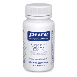 Pure Encapsulations NSK-SD - 100 mg Nattokinase - for Normal Blood Circulation - Supports Fibrinolytic Activity* - Gluten Free & Non-GMO - 60 Capsules
