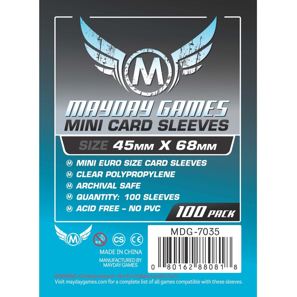 Mayday Games Mini Card Sleeve 45 MM X 68 MM pack of 100